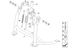 Podstawka centralna (46_1039) dla BMW K 1300 GT (0538,0539) ECE