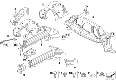 Wnęka koła/łoże silnika (41_1479) dla BMW Z4 E85 Z4 3.0i Roa USA