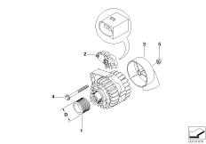 Elementy pojedyncze prądnicy 120A Bosch (12_1204) dla BMW Z4 E85 Z4 3.0i Roa USA