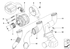 Elementy pojedyncze prądnicy 120A Bosch (12_2298) dla BMW 5' E39 525i Tou USA