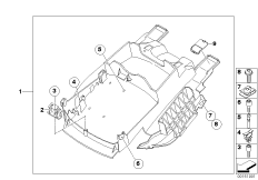 Wspornik tylnej części motocykla (46_0950) dla BMW K 1200 S (0581,0591) ECE