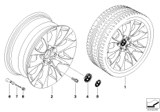 BMW light alloy wheel, V-spoke 188 (36_0975) dla BMW 3' E90 316i Lim ECE