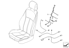 Wiązka przewodów fotela (61_1636) dla BMW Z4 E86 Z4 M3.2 Cou ECE
