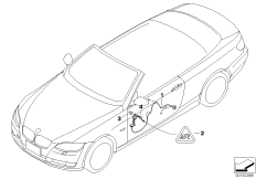Wiązki kabli drzwi (61_2059) dla BMW 3' E93 LCI 320i Cab ECE