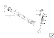Sterowanie zaworów-wałek rozrządu, wlot (11_3950) dla MINI Cabrio R57 Cooper Cabrio ECE