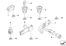 Various switches/Cigar lighter (61_1620) dla BMW Z4 E85 Z4 M3.2 Roa ECE