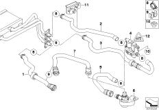Zawór pompy węży wodnych IHKA High (64_1361) dla BMW 5' E60 LCI 530d Lim ECE