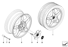 MINI alloy wheel S-Winder 102 (36_1118) dla MINI R50 One D 3-drzwiowy ECE