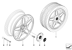 MINI LA wheel, 5-star blaster 103 (36_1119) dla MINI R50 One 1.6i 3-drzwiowy ECE