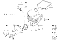 Tłumik szmerów ssania/wkład filtra/HFM (13_1172) dla BMW Z4 E85 Z4 3.0i Roa USA