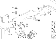 Przewody czynnika chłodniczego (64_1496) dla BMW 7' E65 730d Lim ECE