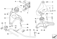 Zawieszenie silnika (22_0034) dla BMW 5' E39 525d Lim ECE