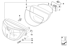 Reflektor ksenonowy (63_0958) dla BMW K 1200 LT 04 (0549,0559) ECE