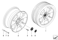 BMW LA wheel, star spoke 204 (36_1011) dla BMW X3 E83 X3 2.5i SAV ECE