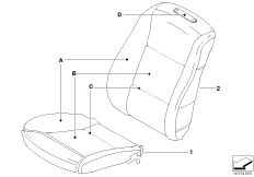 Individual cover, comfort seat, front,LC (91_0587) dla BMW 5' E60 LCI 530i Lim ECE
