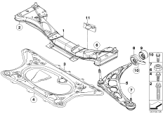 Wspornik przedniej osi/Wahacz poprz. (31_0779) dla BMW Z4 E85 Z4 M3.2 Roa USA