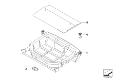 Drawer, luggage comp. / folding box (51_6263) dla BMW 3' E90 LCI 316i Lim ECE