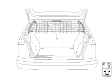 Kratka oddzielająca bagażnika (03_4632) dla BMW 5' E39 540i Tou ECE