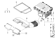 Tłumik szmerów ssania/wkład filtra (13_1180) dla BMW 3' E93 335i Cab ECE