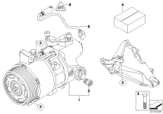 RP sprężarka klimatyzacji (64_1447) dla BMW 3' E91 318d Tou ECE
