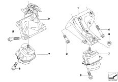 Zawieszenie silnika (22_0132) dla BMW X5 E70 X5 4.8i SAV USA