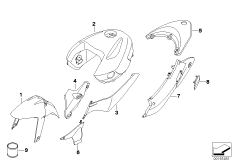 Cz. lakierowane U751 alpinweiss 3 uni (51_7139) dla BMW R 1200 R 06 (0378,0398) ECE