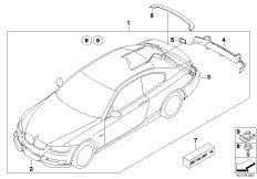 Pakiet aerodynamiczny, gruntowany (03_1602) dla BMW 3' E93 330d Cab ECE