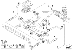 Hydr. układ kier./przewody oleju (32_1626) dla BMW X3 E83 X3 3.0d SAV ECE