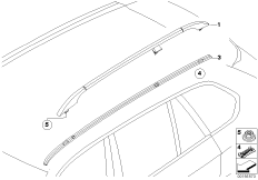 Doposażenie w reling dachowy (03_0197) dla BMW X5 E70 X5 3.0si SAV USA