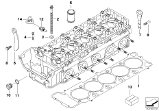 Elementy dodatkowe głowicy cylindrów (11_3686) dla BMW 5' E60 M5 Lim USA