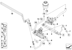 Hydr. układ kier./przewody oleju (32_1631) dla BMW Z4 E85 Z4 M3.2 Roa USA