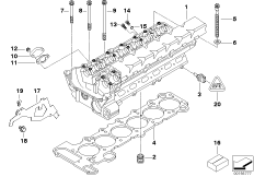 Elementy dodatkowe głowicy cylindrów (11_2169) dla BMW 3' E46 320i Lim ECE