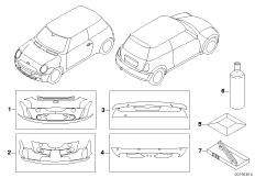 Paintwork prot. film, MINI workshop kit (83_0336) dla MINI Cabrio R52 Cooper Cabrio USA