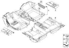 Wykładzina podłogowa (51_5178) dla BMW X3 E83 X3 2.0i SAV ECE