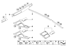 Retrofit, int.trim strips, Titanium Line (03_0631) dla BMW 3' E93 328i Cab USA