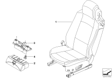 Fotel przedni kompletny (52_3335) dla BMW 3' E93 LCI 320d Cab ECE