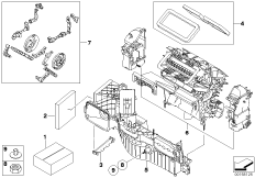 Części obudowy klimatyzacji (64_1581) dla BMW X5 E70 LCI X5 35iX SAV ECE