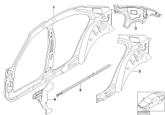 Szkielet boczny, elementy pojed. (41_1410) dla BMW 7' E65 730d Lim ECE