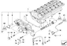 Głowica cylindrów-Vanos (11_7521) dla BMW 5' E39 525i Lim ECE