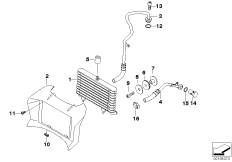 Chłodnica oleju/przewód chłodnicy oleju (17_0381) dla BMW R 1200 R 06 (0378,0398) ECE