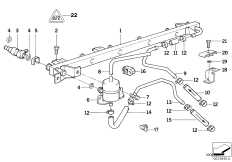 Zawory i przewody instalacji wtryskowej (13_0232) dla BMW 5' E34 535i Lim USA