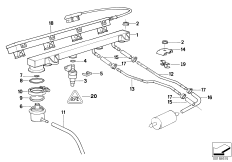 Zawory i przewody instalacji wtryskowej (13_0308) dla BMW 3' E30 318is 2-d ECE