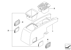 Siedz. tyl., konsola środkowa (52_3354) dla BMW X5 E70 X5 4.8i SAV USA