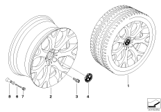 BMW LA wheel Y-spoke 211 (36_1021) dla BMW X5 E70 X5 3.0d SAV ECE