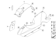 Obudowa bocznej osłony / cz. środk. (46_1056) dla BMW F 800 ST (0234,0244) ECE