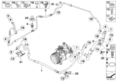 Przewody czynnika chłodniczego (64_1599) dla BMW 3' E91 LCI 320d Tou ECE