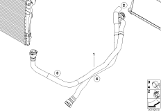 Water hose inlet/outlet (64_1601) dla BMW 1' E81 120i 3-d ECE