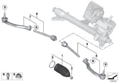 Drążki kierownicze/drążek kierowniczy (32_1669) dla MINI Cabrio R57 LCI Coop.S JCW Cabrio ECE