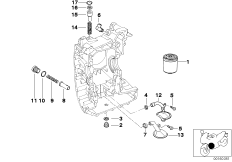 Dopływ oleju-filtr oleju (11_2795) dla BMW R 900 RT 10 SF (0330,0340) USA