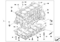 Blok silnika (11_3172) dla BMW 3' E46 316ti Com ECE